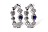 A037-54822: EARRINGS .20 SAPP .25 TGW