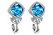 A223-97613: EARR 2.12 BLUE TOPAZ 2.14 TGW