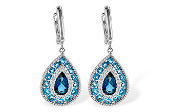 A226-67613: EARR 3.15 TW BLUE TOPAZ 3.32 TGW