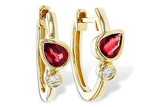 A311-23086: EARRINGS .48 RUBY .54 TGW