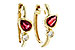 A311-23086: EARRINGS .48 RUBY .54 TGW