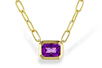 A311-23986: NECKLACE .82 AMETHYST (18")