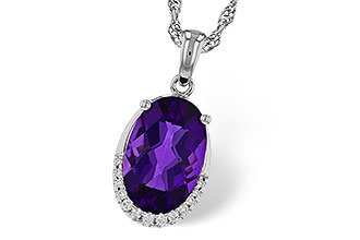 A311-26640: NECKLACE 2.70 AMETHYST 2.76 TGW (12x8MM OV)