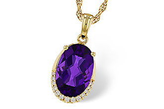 A311-26640: NECKLACE 2.70 AMETHYST 2.76 TGW (12x8MM OV)