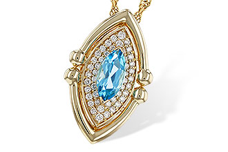 A311-26659: NECKLACE .54 BLUE TOPAZ .70 TGW (8x4MM BT)