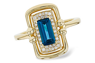 A312-09404: LDS RG .84 LONDON BLUE TOPAZ .96 TGW (8x4MM LBT)