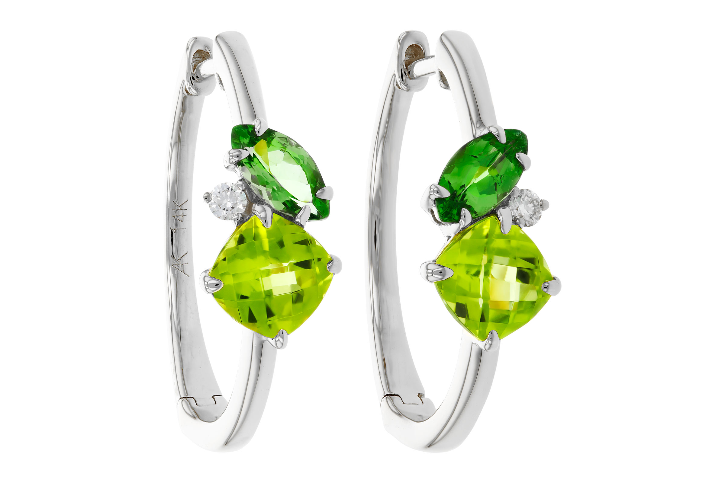 A312-11195: EARRINGS 1.69 TW SEMI-PREC (PER,TSAV) 1.73 TGW