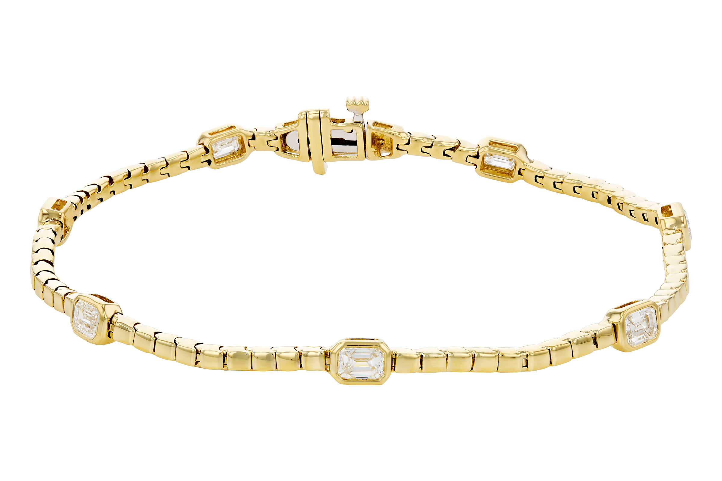 A312-11240: BRACELET 1.32 TW EMERALD CUT DIA (7")