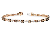 B224-87586: BRACELET 3.05 BROWN DIA 4.10 TW