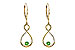 B309-36640: EARR .32 GREEN GARNET .40 TGW