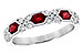 B309-40286: LDS WED RG .74 RUBY 1.00 TGW (4x3MM RUBY)