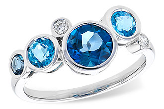 B309-43068: LDS RG 1.40 TW BLUE TOPAZ 1.45 TGW