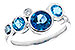 B309-43068: LDS RG 1.40 TW BLUE TOPAZ 1.45 TGW