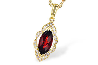 B309-43922: NECK 1.25 GARNET 1.36 TGW