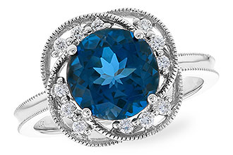 B310-30349: LDS RG 2.90 LONDON BLUE TOPAZ 3.05 TGW (9MM LBT)