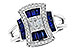 B310-34831: LDS RG .87 TW SAPPHIRE 1.22 TGW