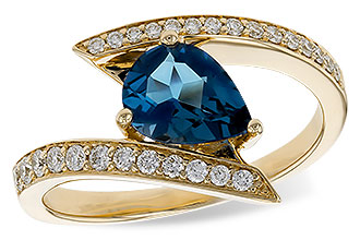 B311-19395: LDS RG 1.04 LONDON BLUE TOPAZ 1.28 TGW (8x6MM)