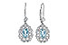 B311-19413: EARRINGS .75 TW AQUA .92 TGW (7x5MM AQUA)