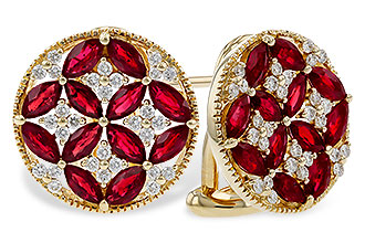 B311-19449: EARRINGS 2.07 TW RUBY 2.37 TGW