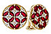 B311-19449: EARRINGS 2.07 TW RUBY 2.37 TGW