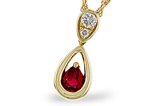 B311-21222: NECKLACE .20 RUBY .26 TGW (4x3 RUBY)