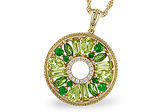 B311-22131: NECKLACE 1.47 SEMI-PREC (PER & GR.GT) 1.52 TGW