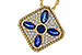B311-23013: NECKLACE .89 TW SAPPHIRE 1.20 TGW