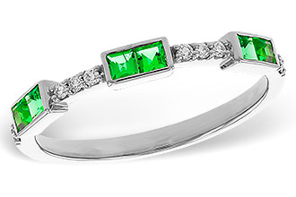 B311-23068: LDS WED RG .23 TW EMERALD .30 TGW