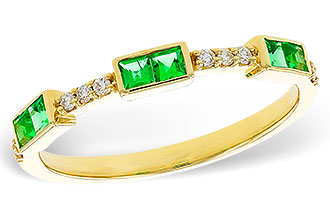 B311-23068: LDS WED RG .23 TW EMERALD .30 TGW