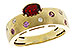 B311-24886: LDS RG .58 MULTI CLR (GAR & PINK SAPP) .66 TGW