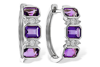 B311-26668: EARRING 1.05 TW AMETHYST 1.16 TGW