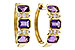 B311-26668: EARRING 1.05 TW AMETHYST 1.16 TGW