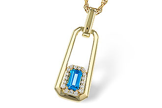 B311-26695: NECKLACE .33 BLUE TOPAZ .40 TGW (5x3MM BT)
