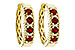 B311-26704: EARRINGS .54 TW RUBY .66 TGW