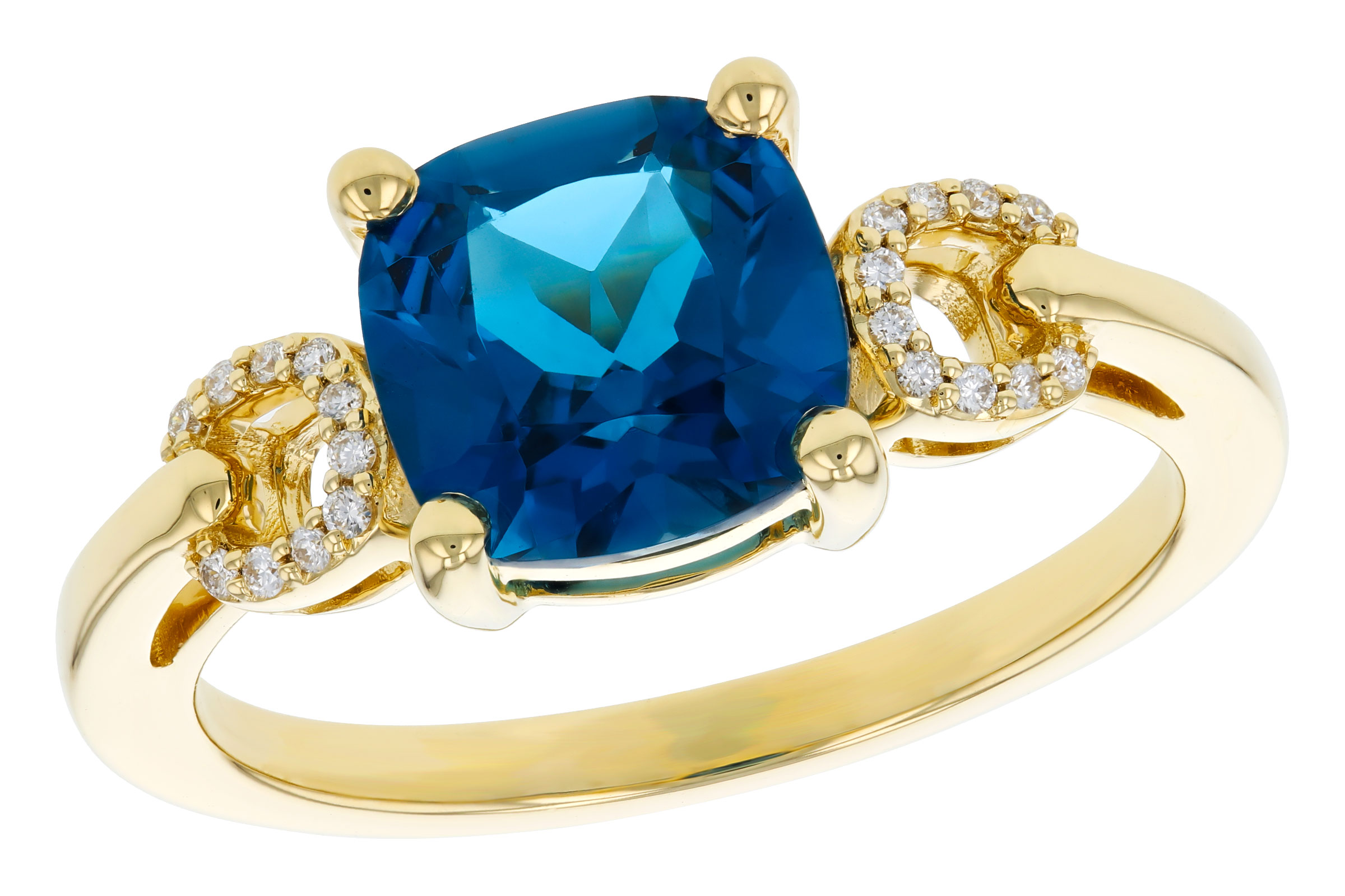 B312-11222: LDS RG 2.16 LONDON BLUE TOPAZ 2.21 TGW (8MM LBT)