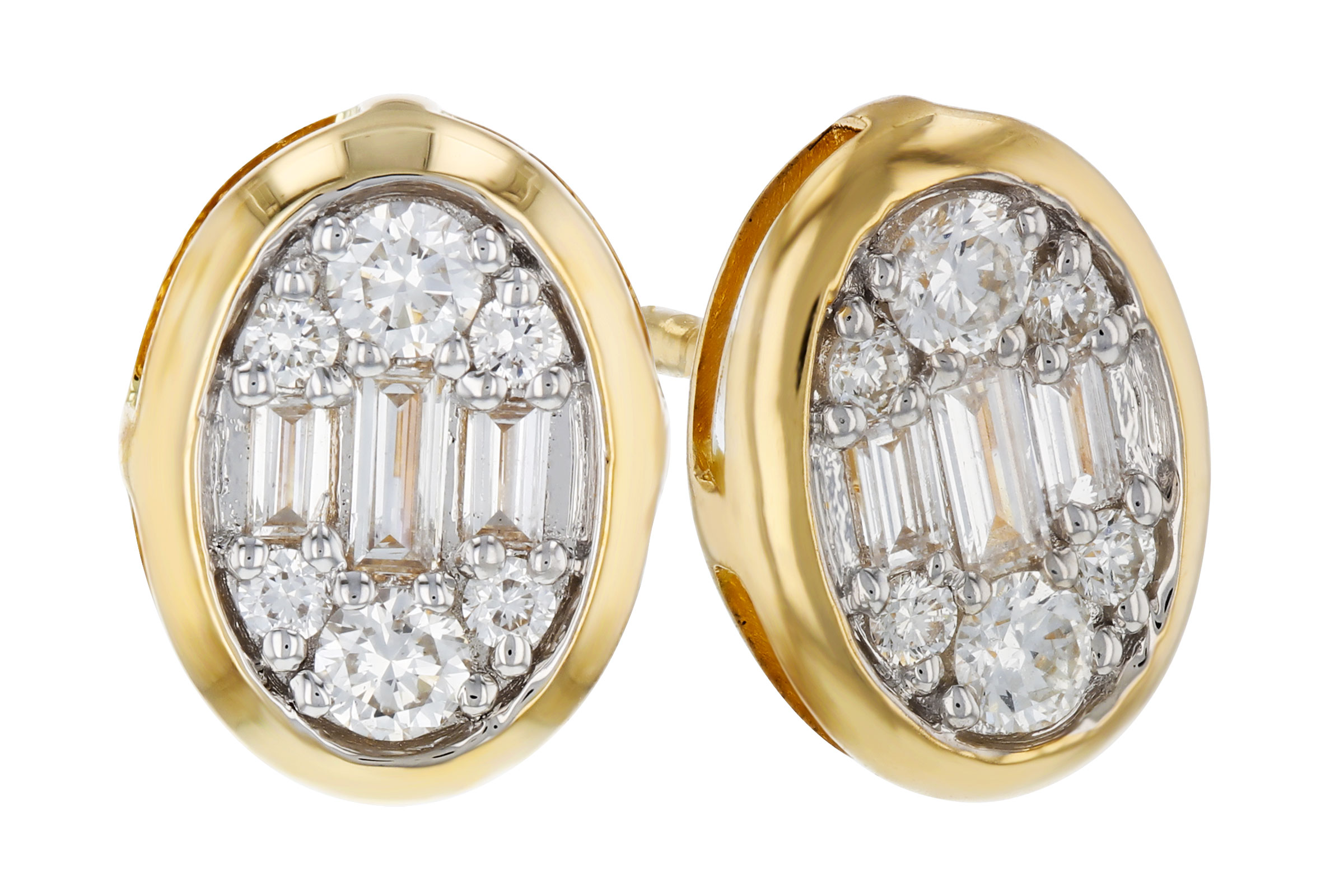B312-11249: EARRINGS .08 TW BAGUETTE .24 TW