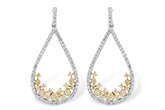 C223-98458: EARR .31 YELLOW DIAS .75 TW