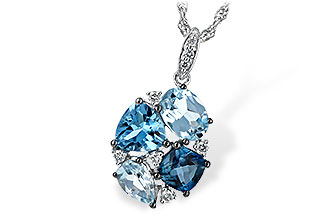 C225-73913: NECK 2.60 BLUE TOPAZ 2.70 TGW