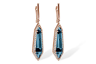C226-66649: EARR 5.25 LONDON BLUE TOPAZ 5.67 TGW