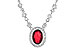 C226-70286: NECK .70 RUBY .94 TGW (17")