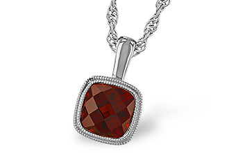 C310-33086: NECKLACE 1.22 CT GARNET