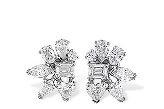 C310-33958: EARRINGS .90 TW FANCY CUT DIAS