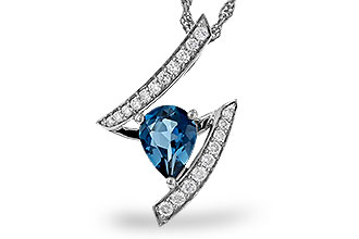 C311-19395: NECK 1.04 LONDON BLUE TOPAZ 1.23 TGW (8x6MM)