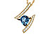 C311-19395: NECK 1.04 LONDON BLUE TOPAZ 1.23 TGW (8x6MM)