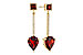 C311-20286: EARRINGS 2.70 TW GARNET 2.77 TGW