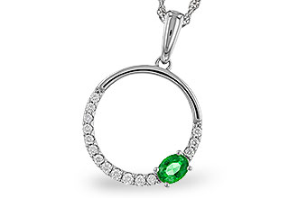 C311-21204: NECKLACE .19 EMERALD .34 TGW
