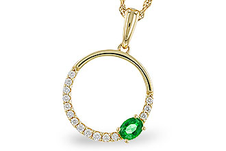 C311-21204: NECKLACE .19 EMERALD .34 TGW