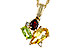 C311-21213: NECKLACE .79 SEMI PREC (CIT,PER,GAR) .82 TGW