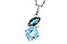 C311-22095: NECKLACE 2.37 TW BLUE TOPAZ 2.40 TGW