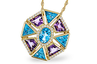 C311-22131: NECKLACE 4.47 SEMI-PREC (BT & AMY) 4.65 TGW
